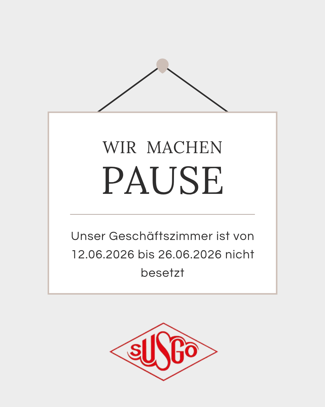 Wir machen Pause